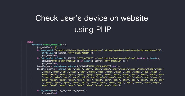 Kiểm tra người dùng sử dụng điện thoại hay máy tính bằng PHP 12
